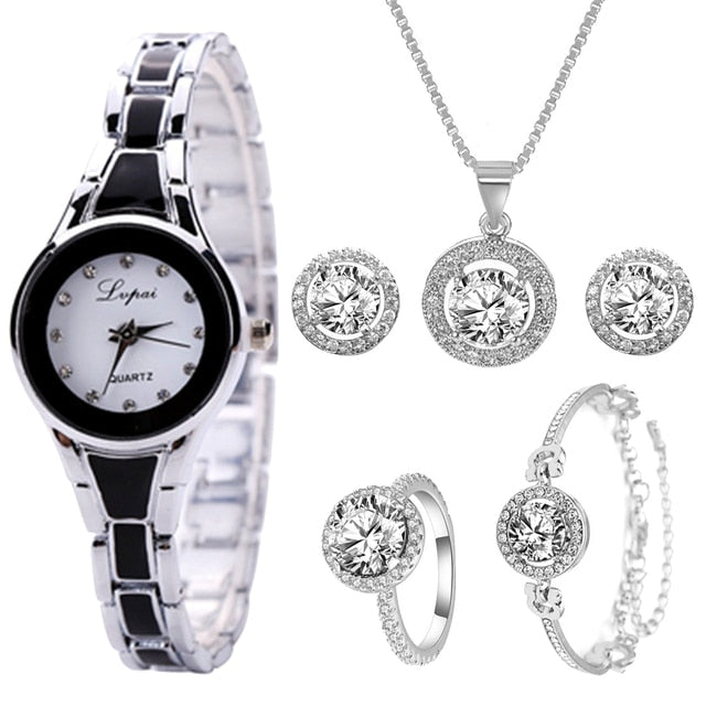 Radiant Elegance Crystal Watch Set