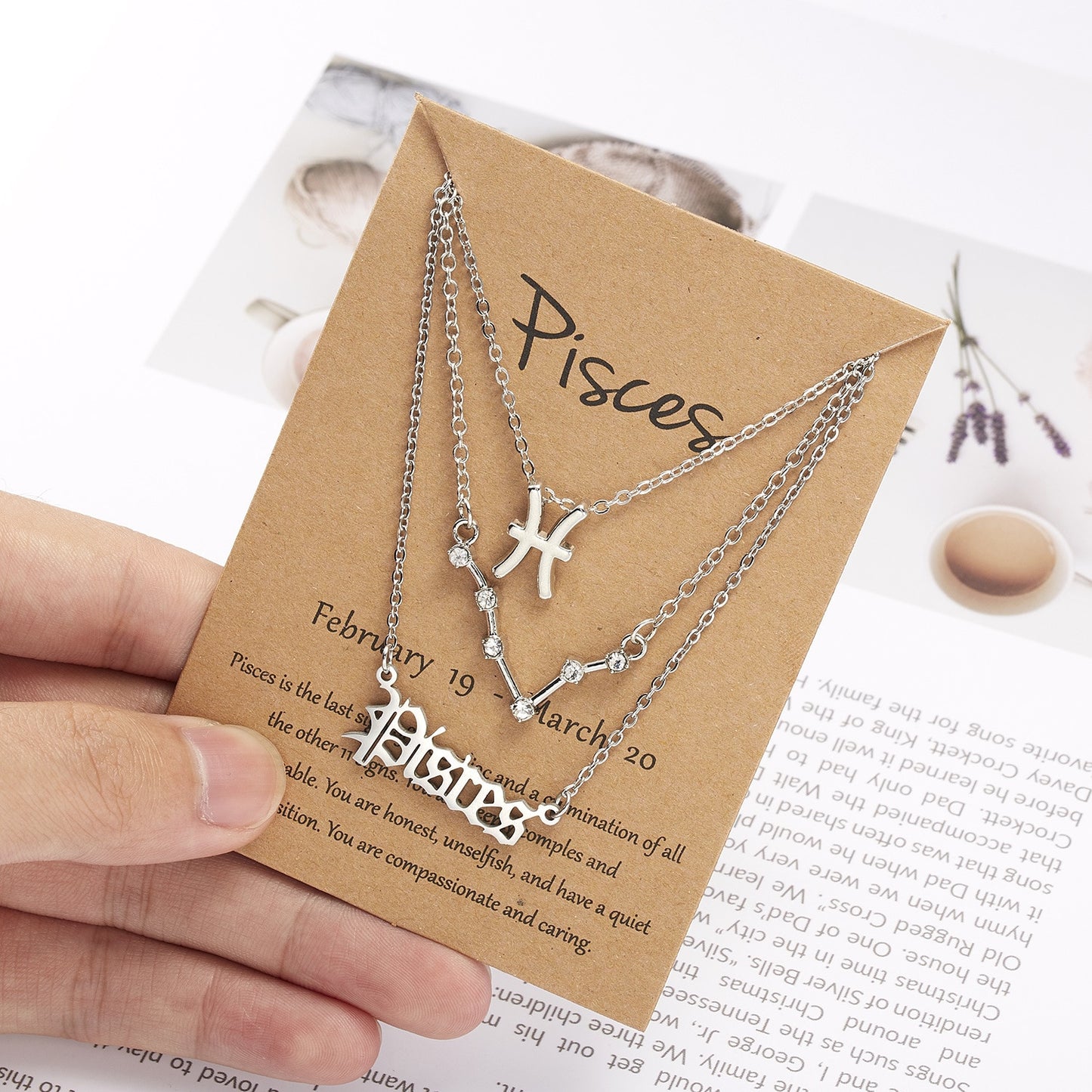 Celestial Zodiac Sign Necklace Set