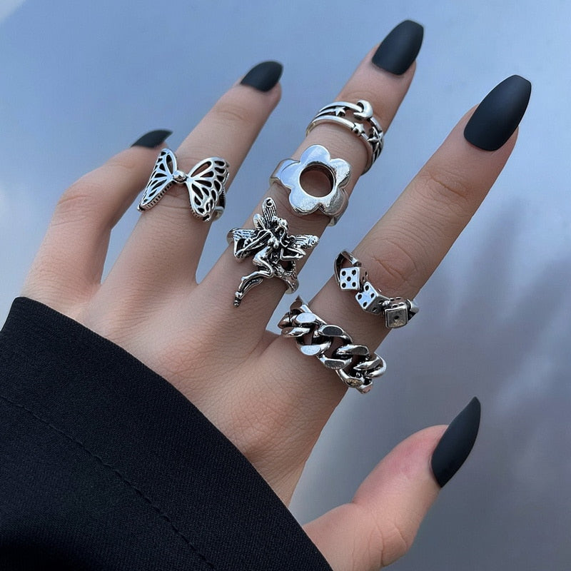 Retro Boho Rings Set - Unleash Your Inner Rebel