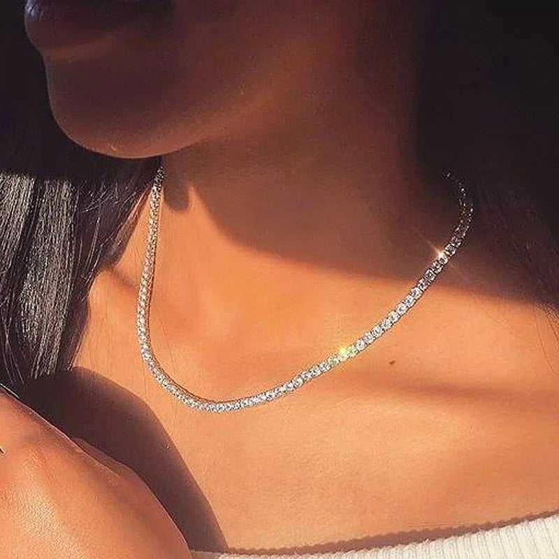Luxurious Iced Out Tennis Chain Necklace