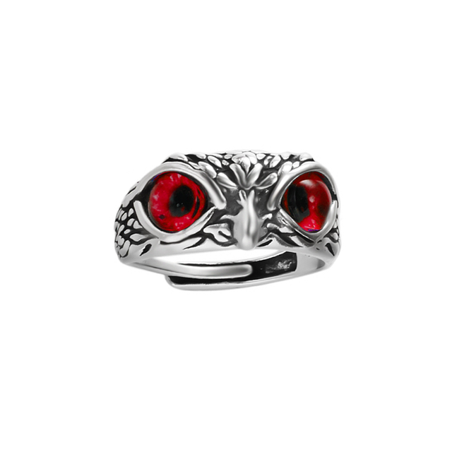 Wise Owl Adjustable Alloy Ring - Embrace Nature's Wisdom