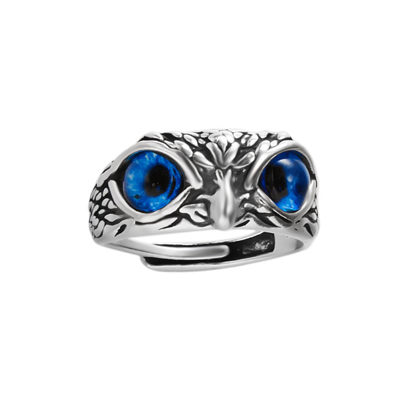 Wise Owl Adjustable Alloy Ring - Embrace Nature's Wisdom