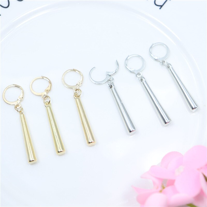 Rod Shaped Dangle Earrings