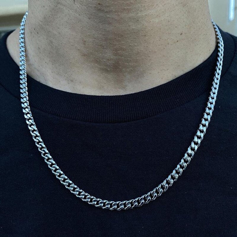 Trendy Paper Clip Chain Men's Necklace