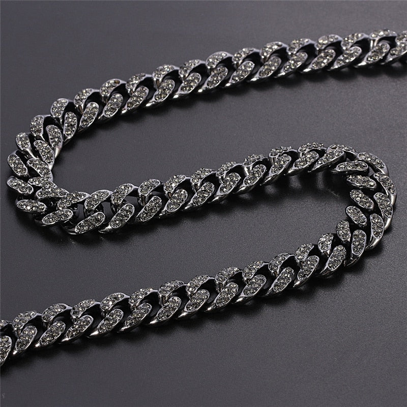 Iced Out Gunmetal Black Necklaces
