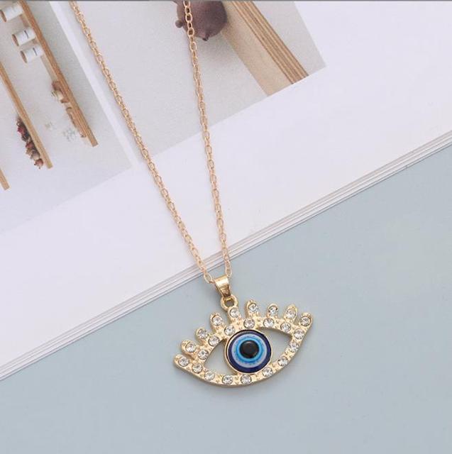 turkish Blue Evil Eye Protective Necklace