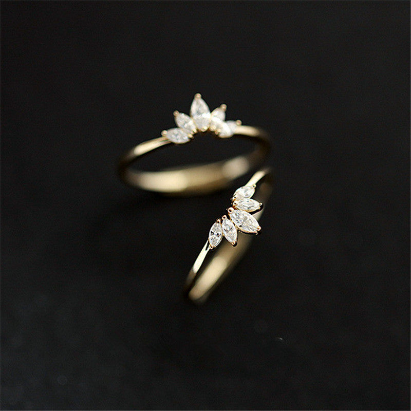 Zirconia Crowned Crystal Rings