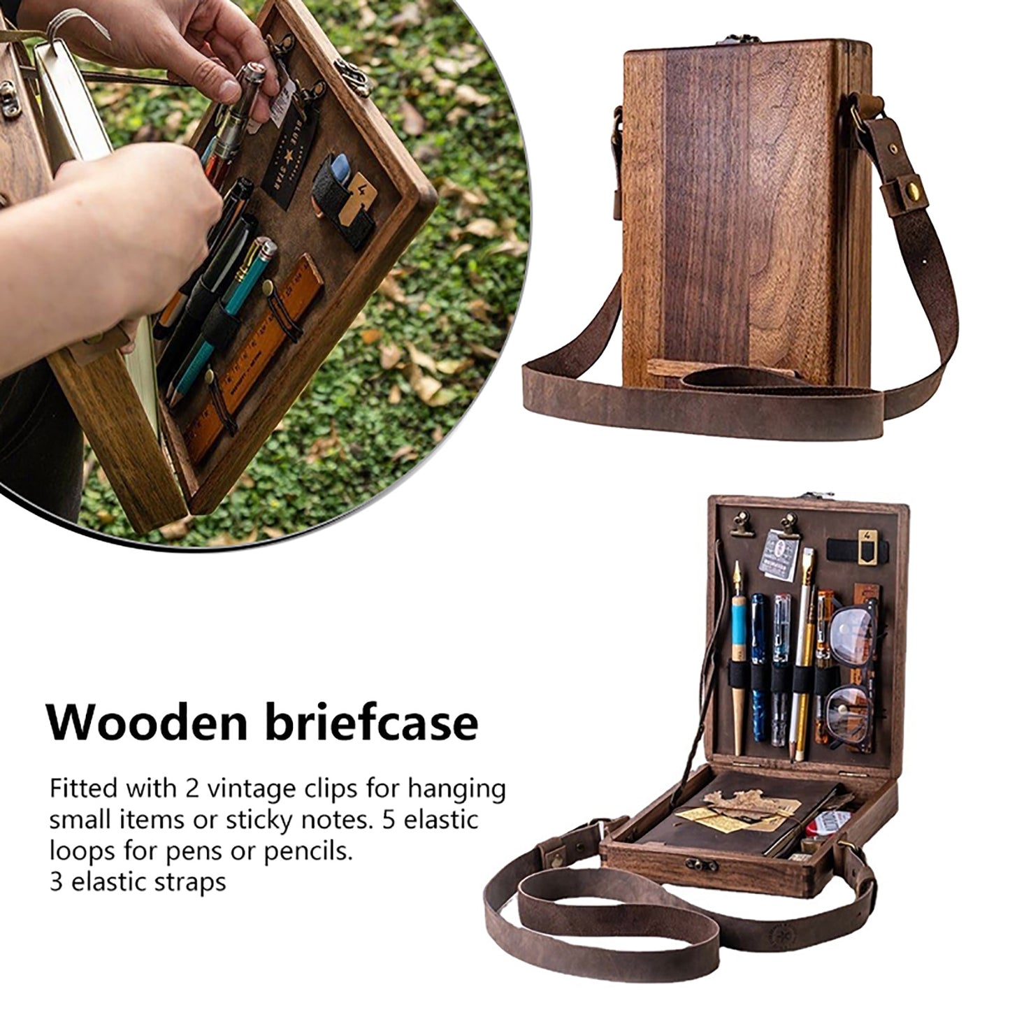 Messenger Wood Box for Creatives, Writers & Artists