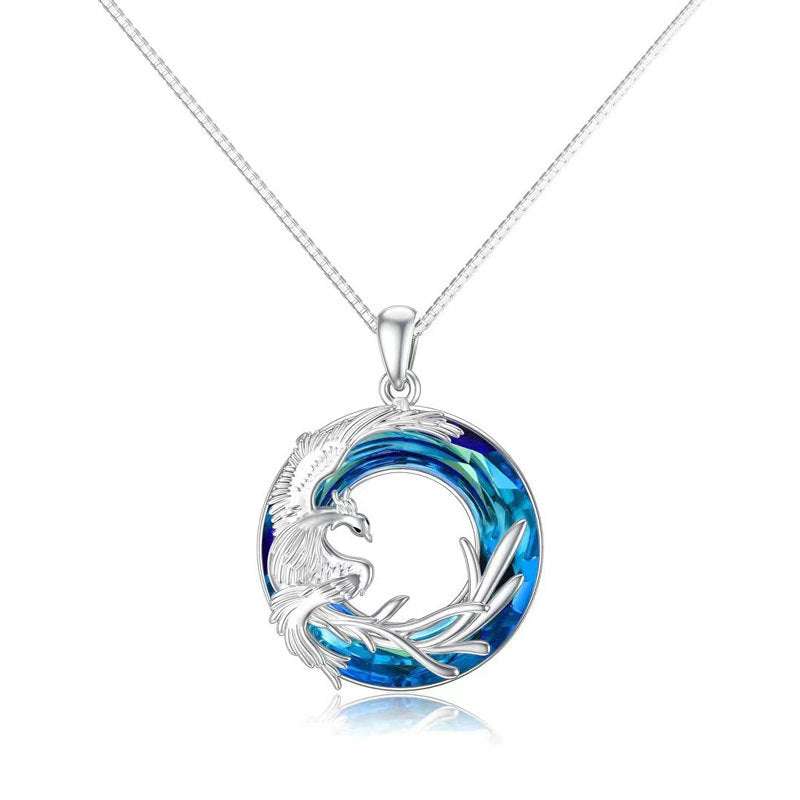 Phoenix Fire Crystal Necklace and Ring Set