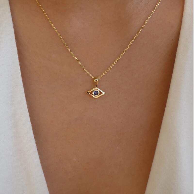 turkish Blue Evil Eye Protective Necklace