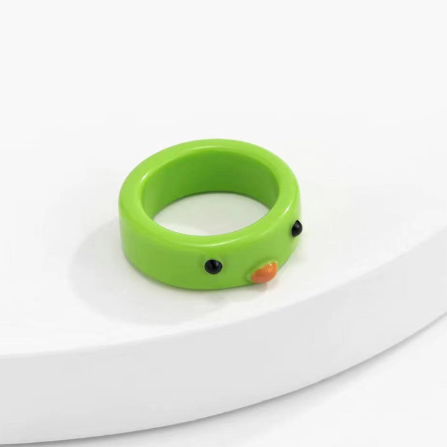 Cartoon Frog Acrylic Ring