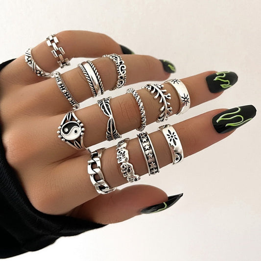 Retro Boho Rings Set - Unleash Your Inner Rebel