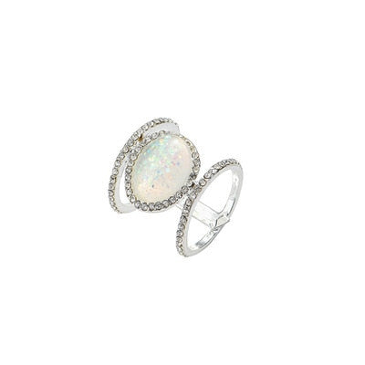 Rainbow Moonstone Double Band Ring - A Symbol of New Beginnings