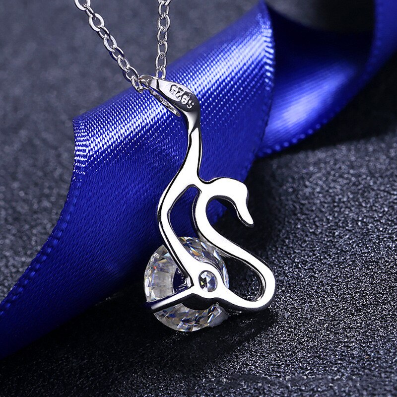 Dazzling Moissanite Swan Diamond Necklace