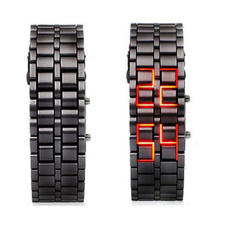 Futuristic Elegance: Digital Lava Wrist Watch