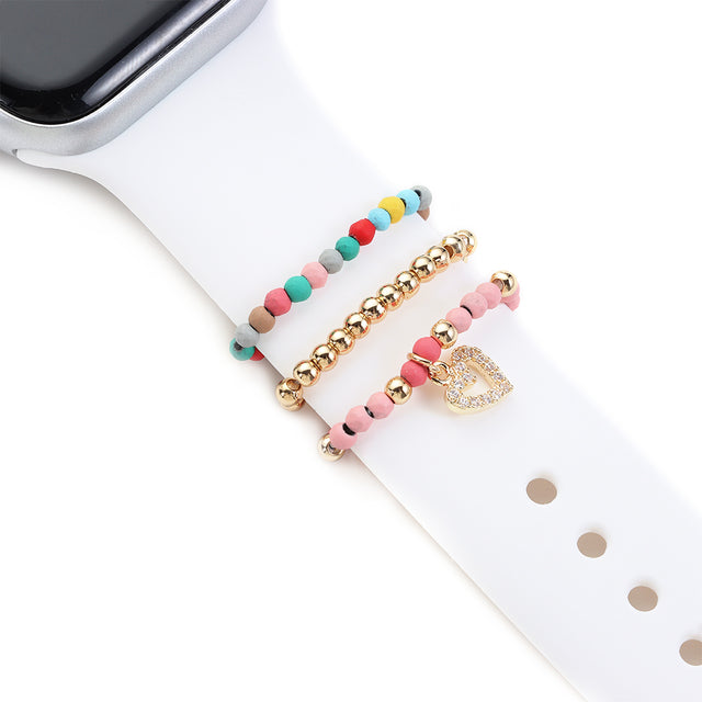 Elevate Your Apple Watch: Metal Charms Decorative Ring Band
