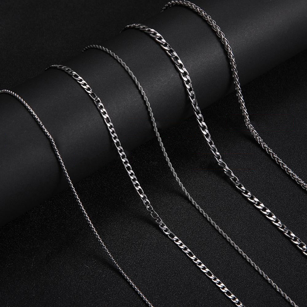 Urban Chic Stainless Steel Men's Curb Cuban Chain Necklace