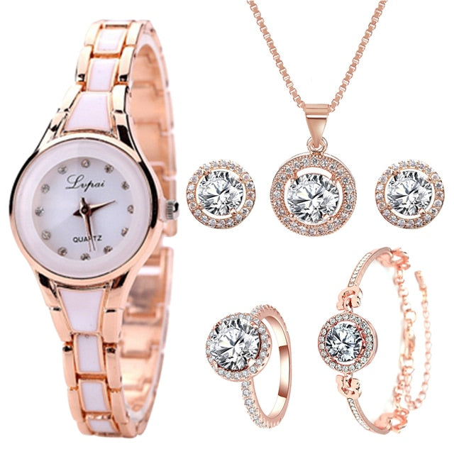 Radiant Elegance Crystal Watch Set