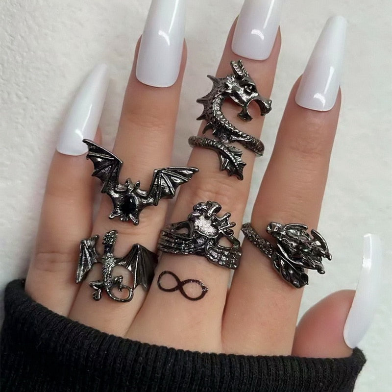 Retro Boho Rings Set - Unleash Your Inner Rebel